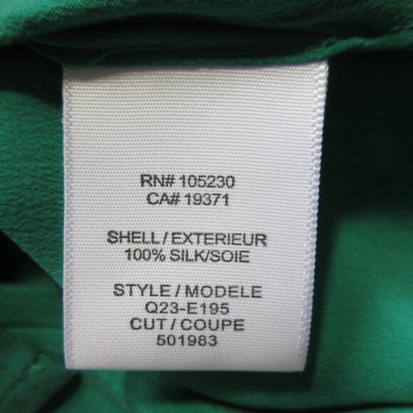 NWT Equipment Brett in Emerald Green Washed Silk Button Down Shirt XS $230 - Picture 3 of 5